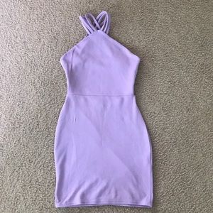 Lavender Strappy Mini Dress